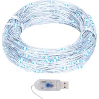 Guirlande lumineuse Moderne - Guirlande LED extérieur et interieur micro LED 40m 400LED Blanc froid 8fonctions BV459502 - BonneVie
