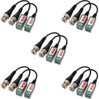 Balun vidéo 10 pcs BNC pour caméra – Transmission jusqu'à 600 mètres – Compatible avec câbles UTP Cat.5 – Installation facile – Housecurity