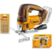 Scie sauteuse sans fil INGCO 20V brushless CJSLI1008 110 mm bois 12 mm métal