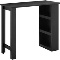 SoBuy High Kitchen Bar Table Standing Dining Table for Small Spaces, Bar for Kitchen, Living Room, Office or Coffee Bar Black 112 x 57 x 106 cm FWT17-II-SCH