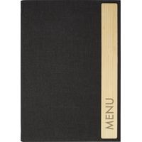 Sigel SM221 Cartellina di menu DIN A5 1 pz. Incl. 2 copertine doppie trasparenti per 8 pagine, Rilegatura in gomma Grig