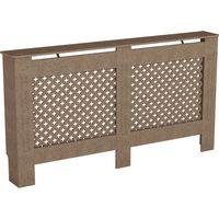 Oxford Radiator Cover MDF Modern Cabinet Grill, Unfinished, Large