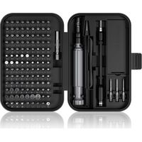 Precision Screwdriver Set, 150-in-1 Electronic Tool Kit with 120 Magnetic Screwdriver Bits and 30 Bit Set - Handy Repair Tool, Black