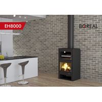 BRICOSOL ESTUFA DE LEÑA CON HORNO BOREAL MODELO EH8000