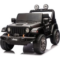 Macchina Elettrica per Bambini Jeep Wrangler Rubicon 12V con Telecomando Nero