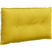 vidaXL Coussin de Dos Jaune 80 x 50 cm Tissu en velours côtelé