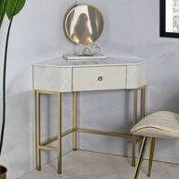 Console Viscardo, Étagères, Compartiments, 60x84.5x77h cm or