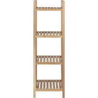 WENKO Wohnregal 4 Etagen Acina, Maße: 35 x 110 x 35 cm, Braun, Holz natur