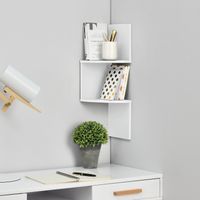 Wandregal Greiz Zick Zack Design Weiß Matt en.casa