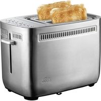 Solis 8003 Sandwich Toaster Tostapane 2 Fessure Extra Larghe 7 Livelli Doratura Funzione Turbo Funzione Bagel Inclusi 2 Morsetti per Panini colore Argento
