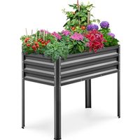 KINGBIRD Carré potager surélevé avec pieds, 86x45x80cm