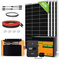 ECO-WORTHY 480W 12V Solar Panel Kit Off-Grid System with Lithium Battery for Household Shed