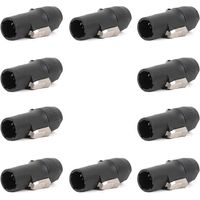 Lot de 10 connecteurs jack à verrouillage 3 broches NAC3FX-W NAC3MX-W, matériau PA66, indice de protection IP65.