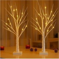 Youyijia White Christmas Tree with Lights with 24 Warm White LEDs Tabletop Christmas Tree for Christmas Home Party Wedding (2)