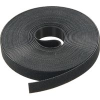 Ruban auto-agrippant noir 10mm x 25m – 100% nylon souple et réutilisable – Pour câbles, plantes et objets submergés – Fixman