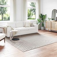 vidaXL Area Rugs Square PALMERAS Cream 240 x 240 cm Polyester
