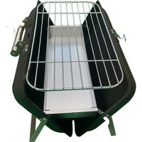 Tragbarer Holzkohlegrill mit Koffer - 44x28x32 cm