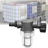 Robinet Raccord Cuve 1000 L, Connecteur de Tuyau de Jardin avec Fonction de Filtre,S60x6 Adaptateur De Réservoir d'eau IBC, Articulation de Tuyau de Jardin pour Collecteurs d'eau de Pluie (Pagode)