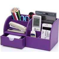Desktop Organizer PU Pen Holder Multi-Function Desktop Storage Box