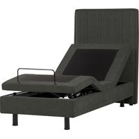Bett verstellbar Stoff DUKE II 80 x 200 cm Dunkelgrau