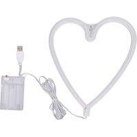 LED Neon Light NEOVIBE NEON-PURPLE Heart-Shaped Neon Night Light PVC USB Batteries