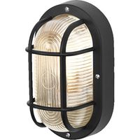 Ledvance Plafoniera Stagna Ovale Nera E27 IP44 per Cantine e Garage