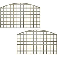 Premier 6ft x 3ft Arch Top Standard Square Garden Trellis Panel