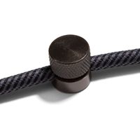 Creative-Cables Support mural Sarè - (noir nacré, Ø 16 mm, H 15 mm, 2 pièces, pour câbles Ø 5-8 mm) - Fabriqué en aluminium - Vis et chevilles incluses