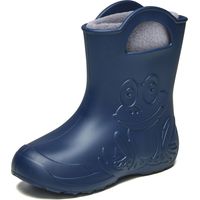 Ladeheid EVA Kinder Jungen Mädchen Gummistiefel Regenschuhe gefüttert LA-CA-03 (Marineblau/Grau, 22/23 EU)