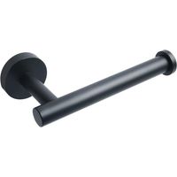Portarrollos de papel higiénico - Portarrollos de papel higiénico de pared en acero inoxidable 304 pulido, negro