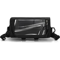 Pratica borsa da bicicletta, nuova borsa a tracolla semplice, borsa da bici per esterni, borsa multifunzionale per touchscreen, tasca frontale (nera)