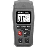 Noir Humidimètre numérique 9 V avec indicateur d'humidité, testeur d'humidité, professionnel hygromètre, bois, humidité, portable, appareil à nouveau