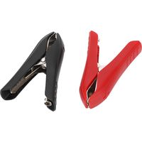 1 Pair Battery Crocodile Clamp Jumper 100A Cables Boost Clamp Welding Clip Red Positive Black Negative Pole