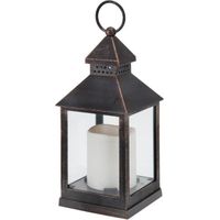 Bougeoir de Noël noir 22x9x48cm