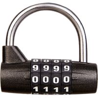 Cadenas à combinaison extérieure de grande taille (5 chiffres), étanche, avec combinaison réinitialisable et anse en acier inoxydable.