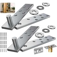 Sistema de bisagras pivotantes para puertas con herrajes de apertura, para puertas de madera de alta resistencia de hasta 200 libras de peso.