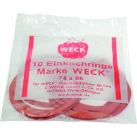 Weck 10074 - Guarnizioni per i vasetti con il diametro di 80 mm - Confezione da 10 pezzi