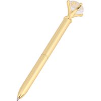 Stylo bille métal strass décoré cadeau papeterie fournitures bureau or