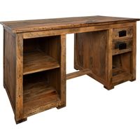 scrivania in legno di Mango 140x80x76 mango naturale laccato RAILWAY 161