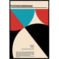 Affiche encadrée abstraite postmodernisme graphique