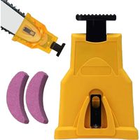 1 Affûteur De Chaîne, Compatible 14-20 Pouces, Avec 2 Pierres De Rechange, Pour Tronçonneuse Jardinage