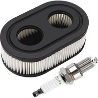 Lawnmower Air Filter and 1 Spark Plug Compatible with Briggs & Stratton 798452 593260 Engine