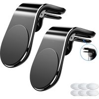 Support de téléphone portable pour la ventilation de l'aimant de voiture support de téléphone portable support de téléphone portable de voiture aimant universel pour appareil iPhone Huawei etc. (2PC),