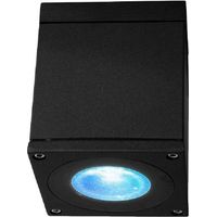 Trade Shop - Deckenleuchte quadratisch Strahler wasserdicht Decke GU10 Badewanne Dusche Kabine Badezimmer 230V - Schwarz