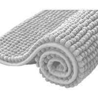 subrtex Tappeto Bagno Antiscivolo, Tappeti Bagno Moderni, Tappetino Terra in Microfibra Ciniglia Morbido(40×60cm, Grigio Chiaro)