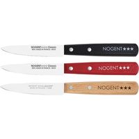 Scatola con 20 coltelli da ufficio 9 cm nero / rosso / faggio - Classic Bois - Nogent