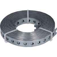 HELPMATE Nastro perforato 10 m di lunghezza - acciaio zincato sendzimir - larghezza 17 mm - spessore materiale 0,8 mm - zincato di alta qualità - Robusto per costruzione, officina, progetti fai da te