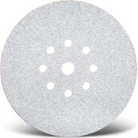 MENZER White Disques abrasifs auto-agrippants, 225 mm, 9 trous, p. Ponceuses à plâtre, Corindon normal (Lot de 25) G150