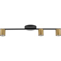 Plafoniera moderna Sky nero-oro 3 spot GU10 25W Sigma