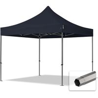 3x3 m Tonnelle pliante Acier, PES 750, noir